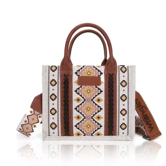 Women Handbags Western Wallet Female Shoulder Bohemian Aztec Shoulder Bag Shopping Tote Bag Large Capacity Travel Bag